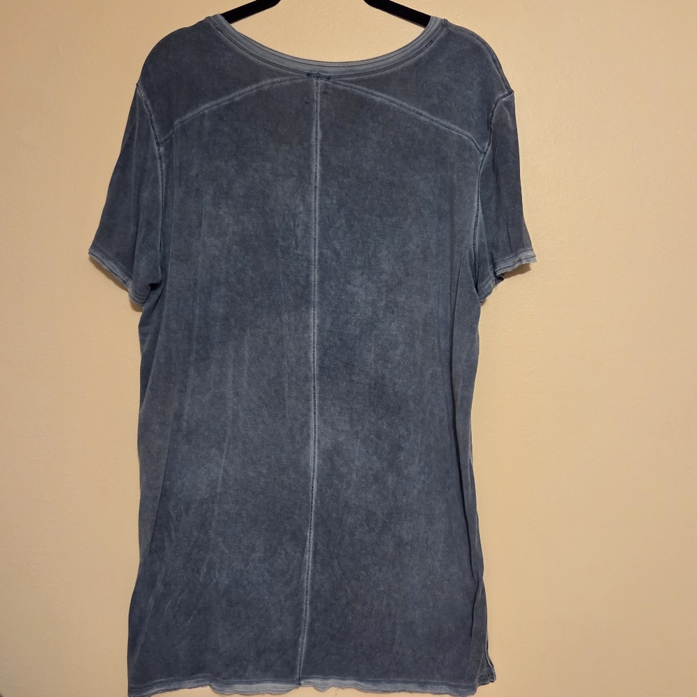 Free People Distressed Short Sleeve Shirt - Picture 3 of 6